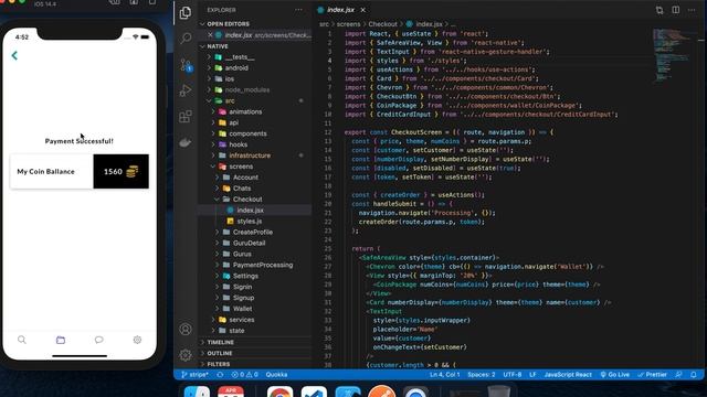 React native + Payment integration using stripe. CODE FOR SALE смотреть онлайн