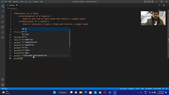Concatenation And Replication of Tuple In Python | Tuple Operations | Python Tutorials For Beginner смотреть онлайн