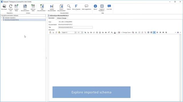 Import MS SQL Server database schema - Dataedo tutorial смотреть онлайн