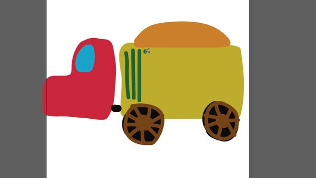 Рисование грузовика детям часть 32 смотреть онлайн