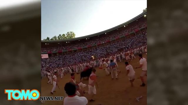 Como todos los años, varios heridos durante la celebración de Sanfermines en Pamplona смотреть онлайн