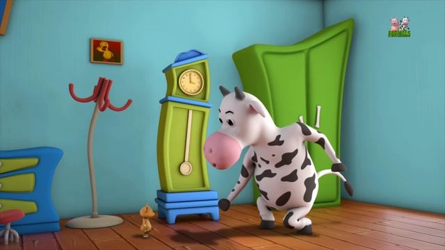 Hickory Dickory Dock | Nursery Rhymes | Kids Songs | 3d Rhymes By Farmees