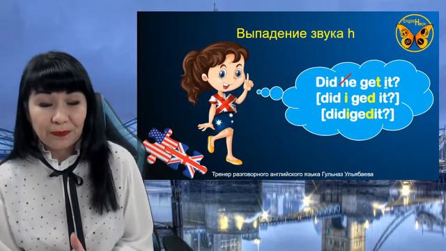 Выпадение звука [h] в потоке речи.