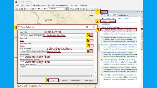 Esri ArcGIS Add Coded Values to Domain from EXCEL CSV file смотреть онлайн