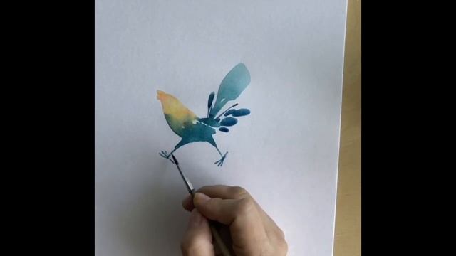 Рисуем петушка акварелью смотреть онлайн