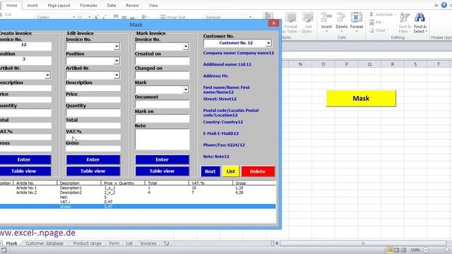 46_Create invoice program in Excel itself. CommandButton9 "List" program. смотреть онлайн