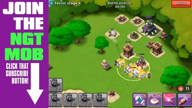 Terror Stage #4 - Level 18 Terror Island Base | Doctor Terror's Boom Beach HQ Attack Strategies смотреть онлайн