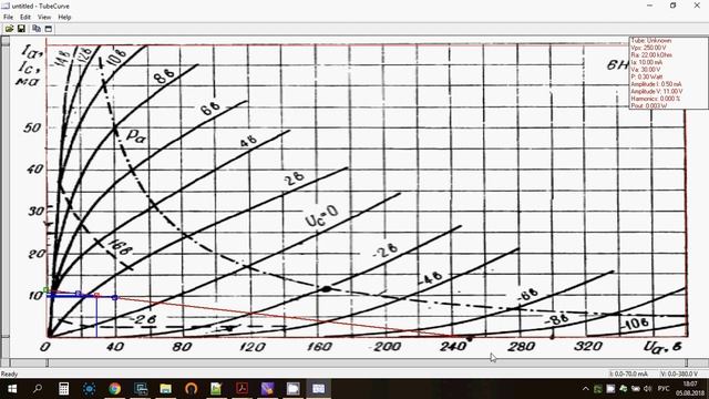 Расчет лампового усилителя в программе TubeCurve смотреть онлайн