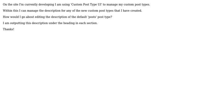 Wordpress: Post Type Description for 'Posts' смотреть онлайн