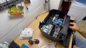 Замена печатающих головок на принтере hp Deckjet gt 5820