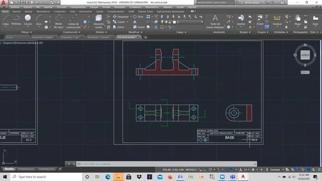 Autocad Mechanical 2018. Ejercicio 34 Dibujo de Ensamble. смотреть онлайн