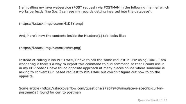 PHP : Converting a POSTMAN request to Curl смотреть онлайн