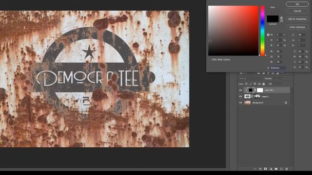 Realistic Rust & Wood Texture | Photoshop ft. Democra-TEE смотреть онлайн
