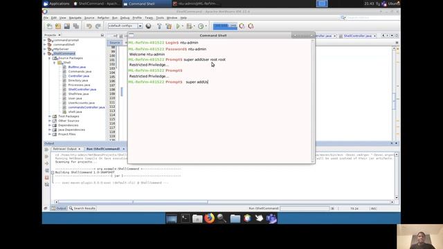 Command shell using Java смотреть онлайн
