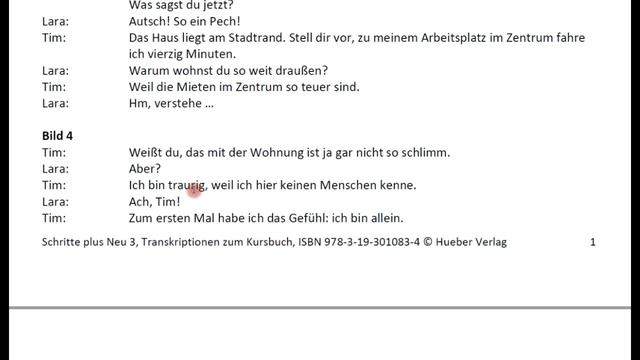 Schritte Plus Neu A2.1. Lektion 1A. Foto-Hörgeschichte. Перевод и транскрипция