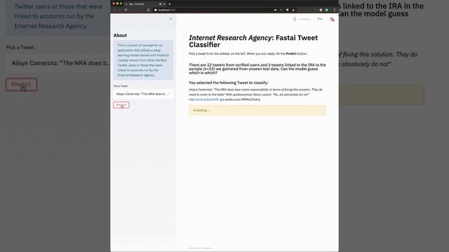 Fastai Tweet Classifier app using Streamlit смотреть онлайн