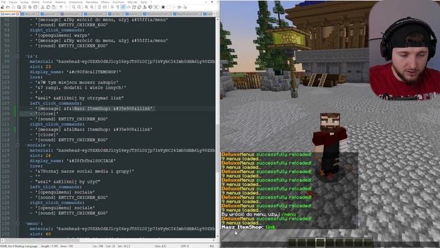 Jak STWORZYĆ GUI MENU na serwerze MINECRAFT смотреть онлайн