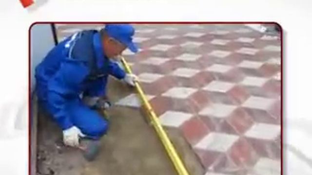 Укладка полимернопесчаной брусчатки Ромб смотреть онлайн