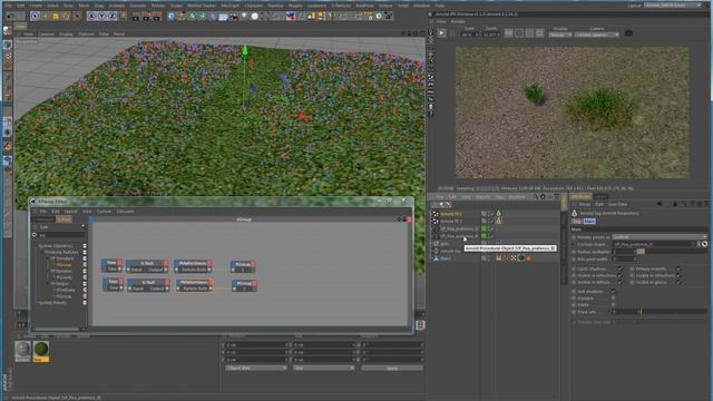 CINEMA 4D Grass In The Arnold Render C4DtoA