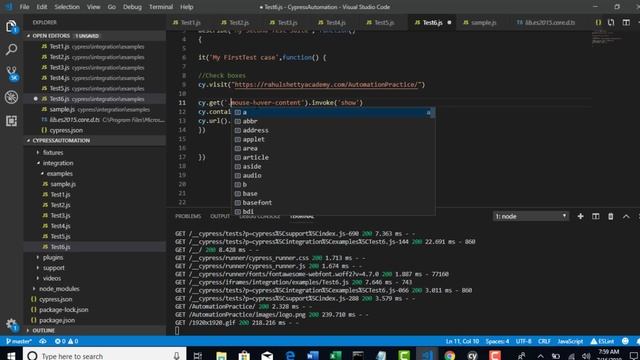 037 Handling Mouse hover popus using Cypress смотреть онлайн