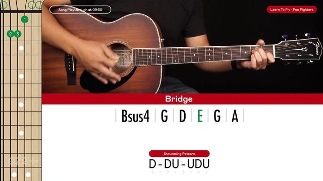 Learn To Fly Guitar Tutorial Foo Fighters Guitar Lesson Chords + Strumming смотреть онлайн