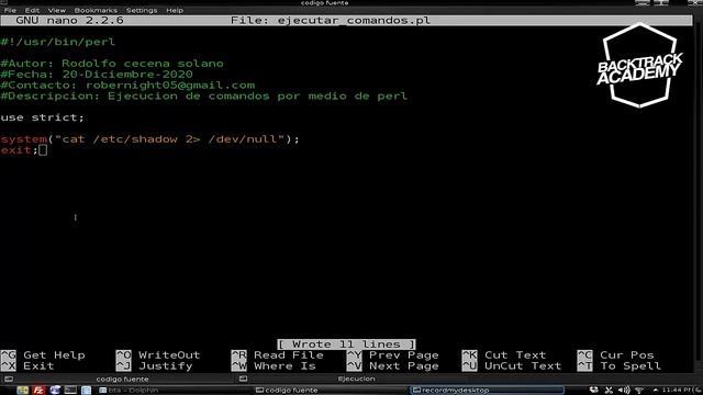 11 Ejecutando comandos en perl смотреть онлайн