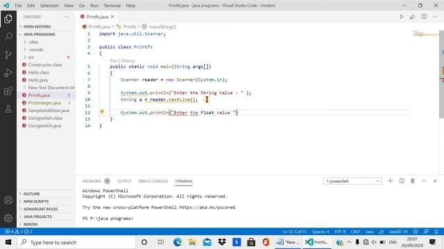 #4 java program to print string & float value (Entered by user) in hindi смотреть онлайн