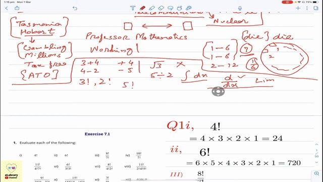 FSc Math Part 1 Lecture 56 Exercise 7.1 |eLabRary| complete solution Factorials смотреть онлайн