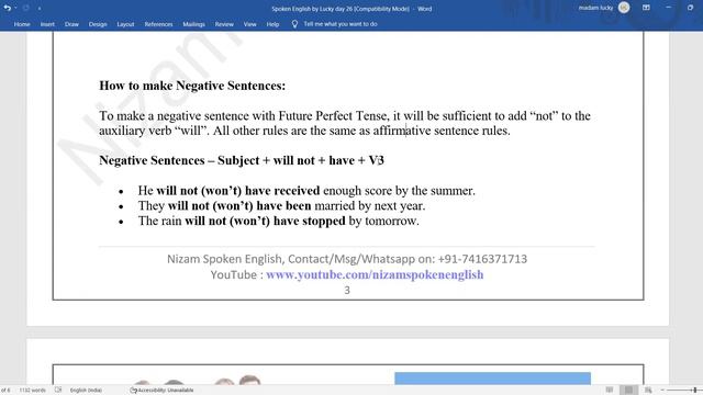 Spoken English Day 26- Future Perfect Tense - Structure and Rules with Examples different sentences смотреть онлайн