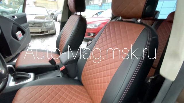Чехлы на Тигуан 1 рестайлинг из экокожи с ромбом | Фабрика Автопилот | Установлены на выезде смотреть онлайн