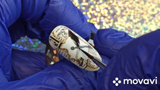 Best Nail Art | ГАЗЕТНЫЙ ДИЗАЙН НОГТЕЙ фольгой с Aliexpress смотреть онлайн