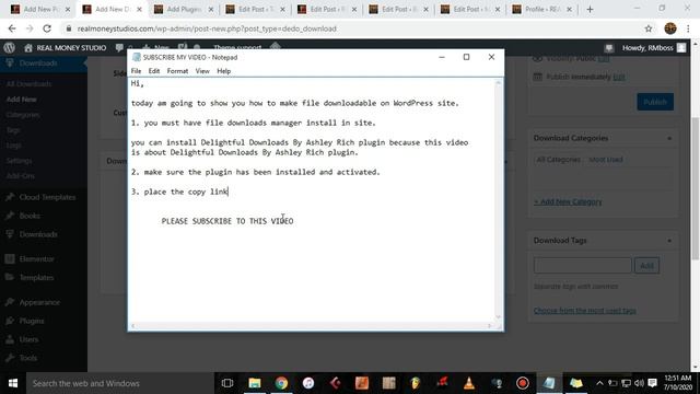 How to create downloadable file on WordPress website using Download manager смотреть онлайн
