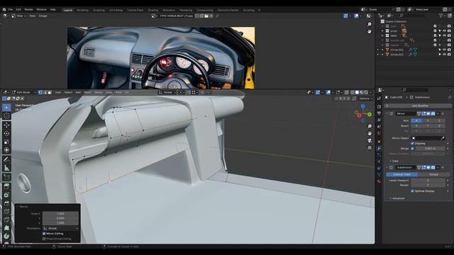 Blender 3D Car Modeling - Part 7 - 1992 HONDA BEAT #blender #blender3d #modeling смотреть онлайн