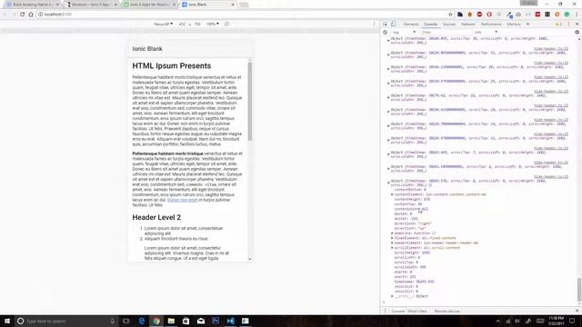 Auto Hiding Header on Scroll in Ionic смотреть онлайн