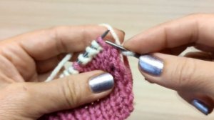 Ленивый жаккард   2 цвета. Вязание спицами.