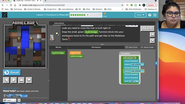 Lesson 1 (Code.org/Minecraft) Tutorial смотреть онлайн