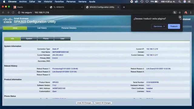 Configuración del teléfono IP Cisco SPA303 смотреть онлайн