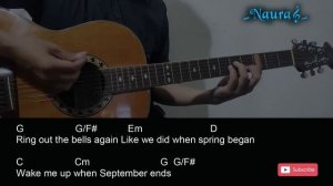 Green Day - Wake Me Up When September Ends Guitar Chords Lyrics