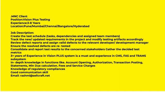 Software testing !! Work from home? job 1-5 YOE !! MANUAL & AUTOMATION @softwaretestingjobsalert смотреть онлайн