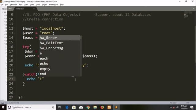 PDO Mysql Connection Part-01 | How To Connect php To Database | PDP Mysql смотреть онлайн