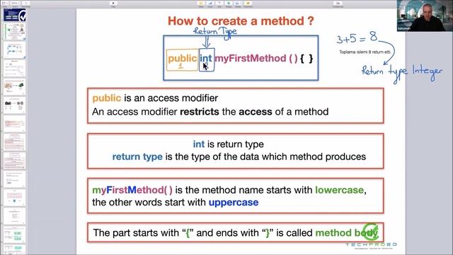 Method Nasıl Oluşturulur? | Java Ders-6| TechPro Education смотреть онлайн