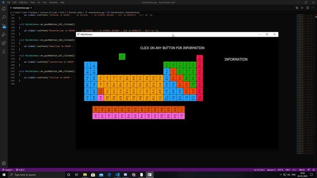 PERIODIC TABLE WITH Qt | C++ смотреть онлайн