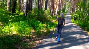 МОЯ ТЕХНИКА КЛАССИЧЕСКОГО ХОДА НА ЛЫЖЕРОЛЛЕРАХ