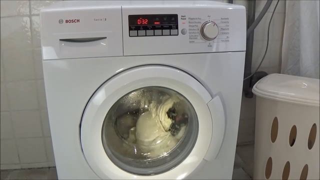 BOSCH WAB28220 washing machine, cotton rapid - quick cold wash program test example movie #295 смотреть онлайн