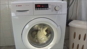 BOSCH WAB28220 washing machine, cotton rapid - quick cold wash program test example movie #295
