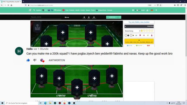 Fifa 21 squad builder | your teams | 150k 200k teams | I build your squad смотреть онлайн