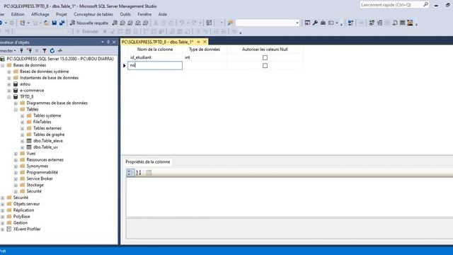 COMMENT CREER UNE TABLE AVEC SQL SERVER смотреть онлайн