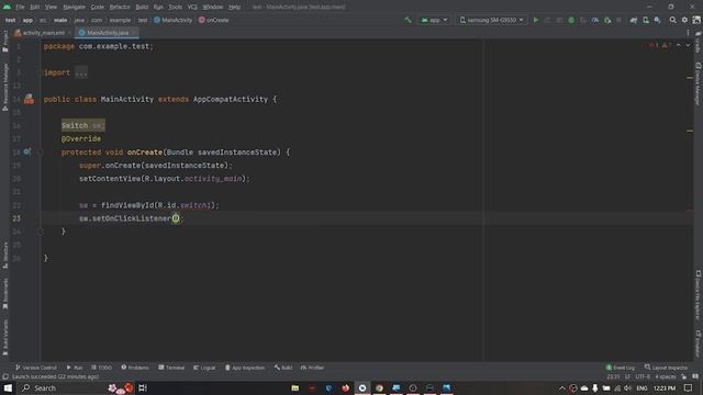 Switch Button in Android Studio with java смотреть онлайн