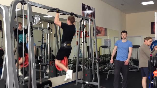 Pull ups with +50kg ( +110 lbs) смотреть онлайн