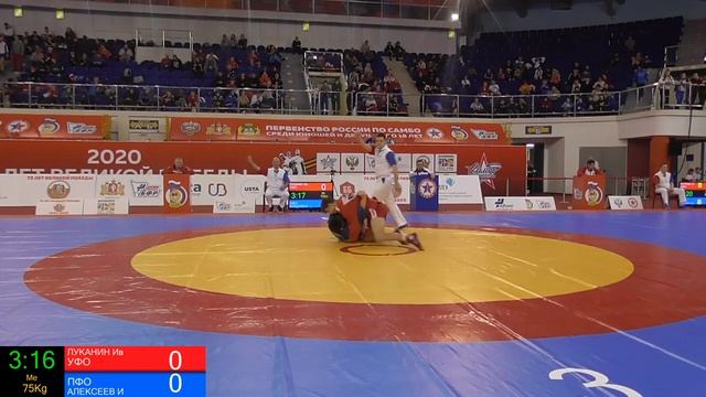Первенство России по самбо 24 янв 2020г. (Ковер №3) смотреть онлайн